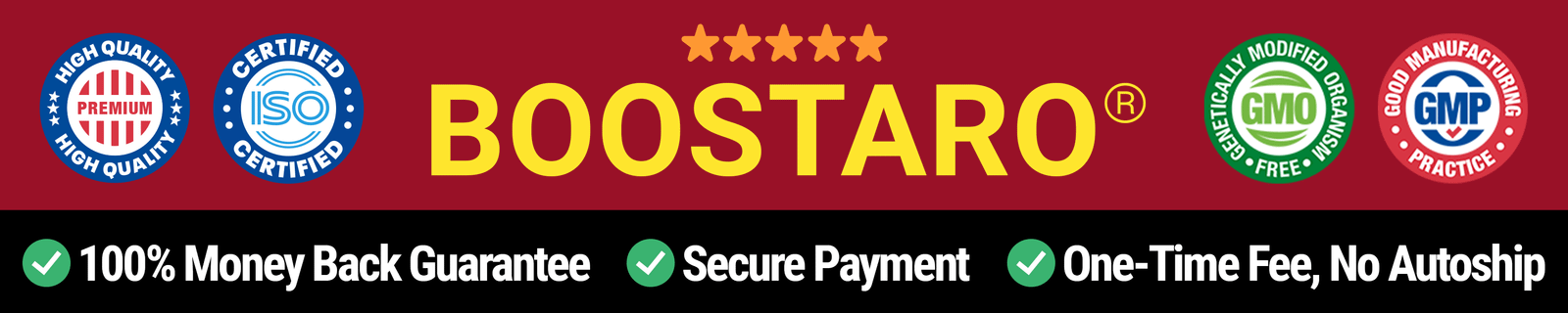Boostaro Official Certified Checkout Banner